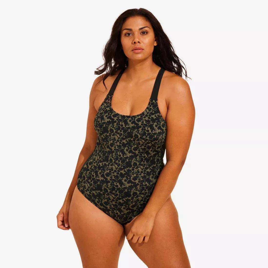 KHAKI Women's Aquafit-Aquabiking 1-Piece Swimsuit Sofi Lica - Khaki, , large image number 0