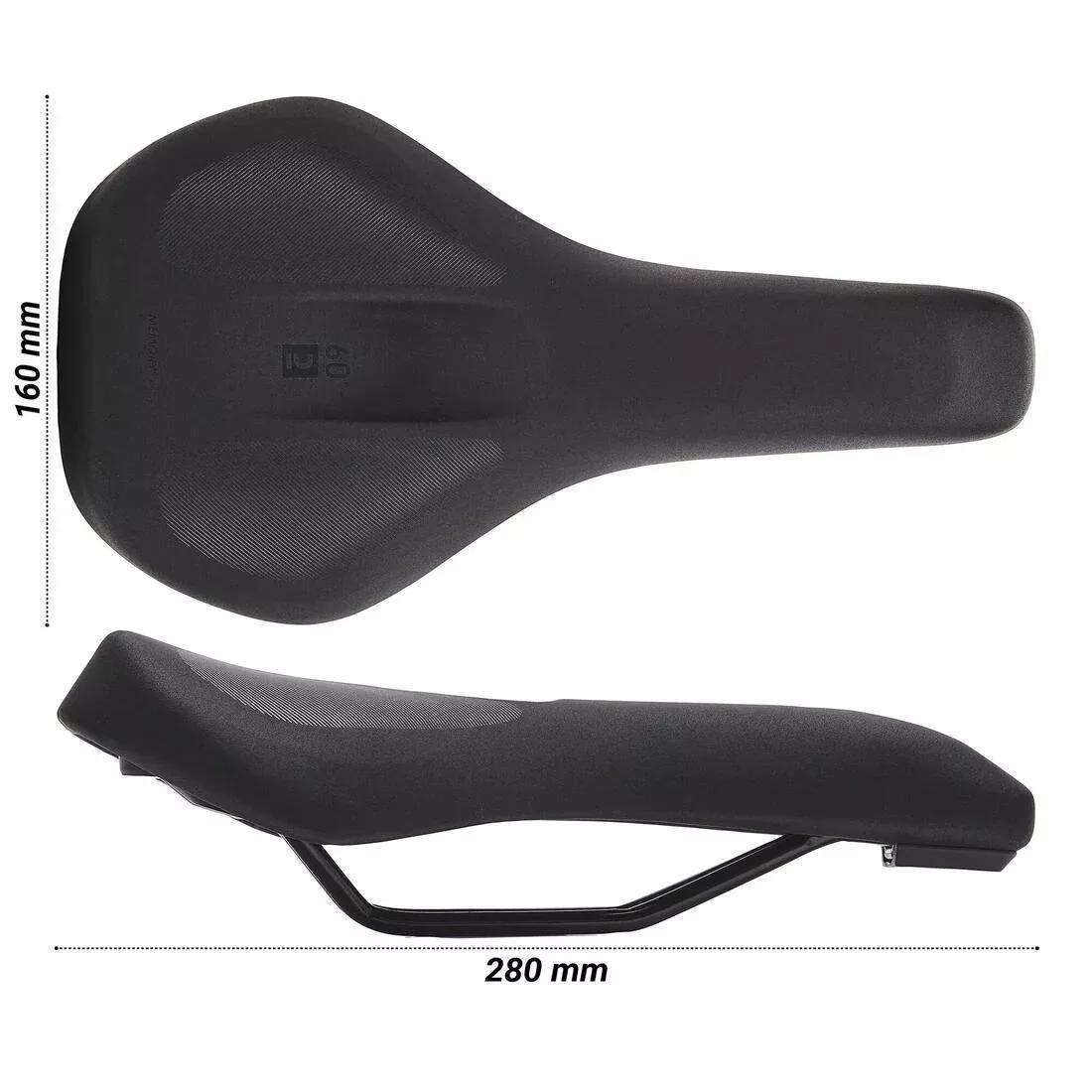 Sd Memory Foam 60 Trekking/City Bike Saddle, Black, No Color, medium