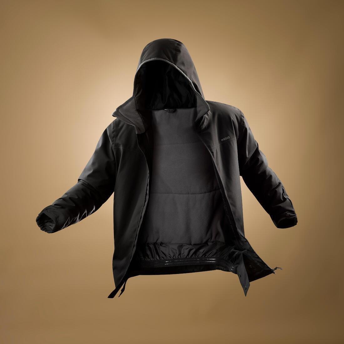 Men Ski Jacket - 100, Black, No Color, large image number 8