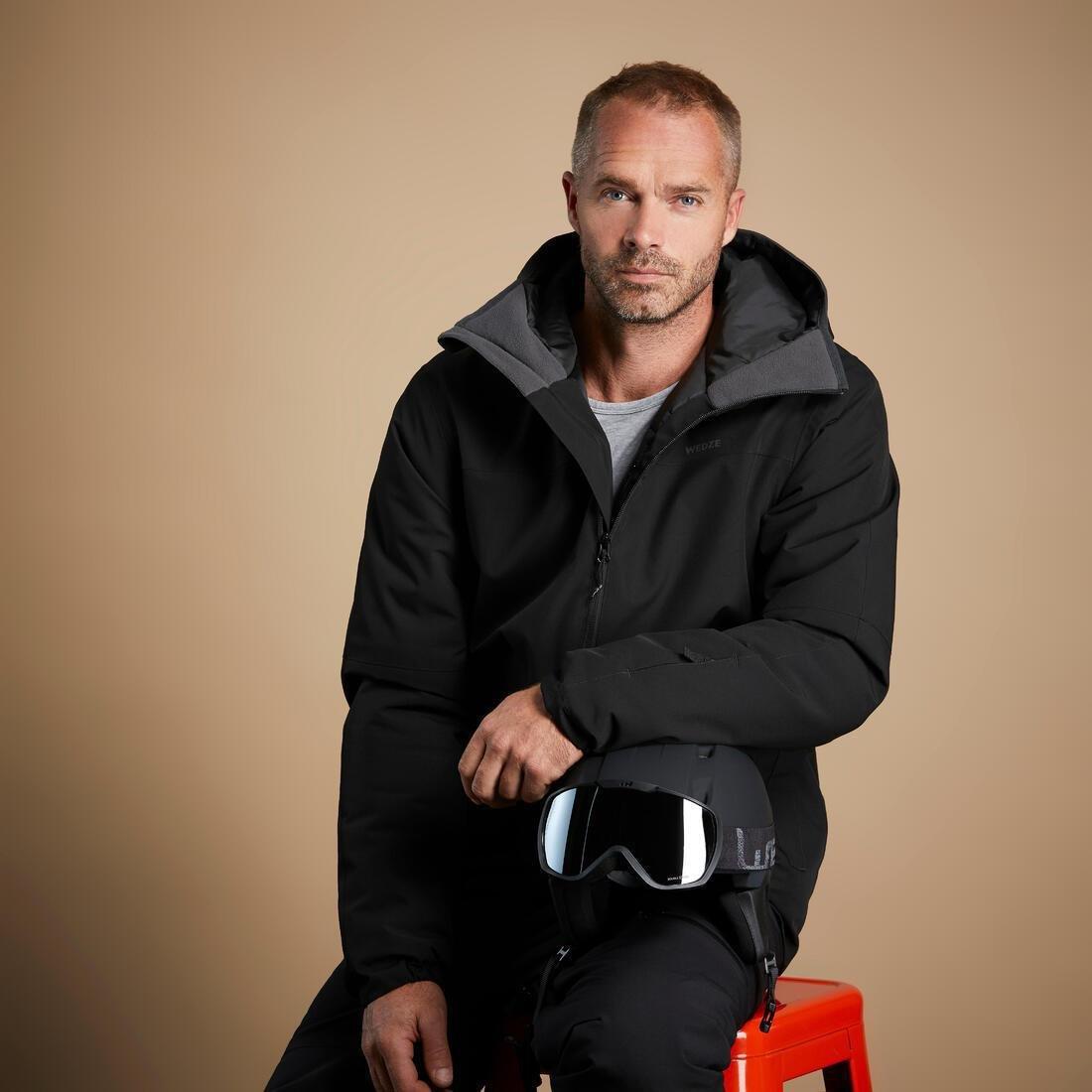 Men Ski Jacket - 100, Black, , large image number 12