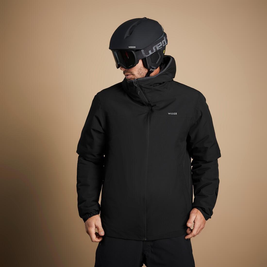 Men Ski Jacket - 100, Black, No Color, large image number 13
