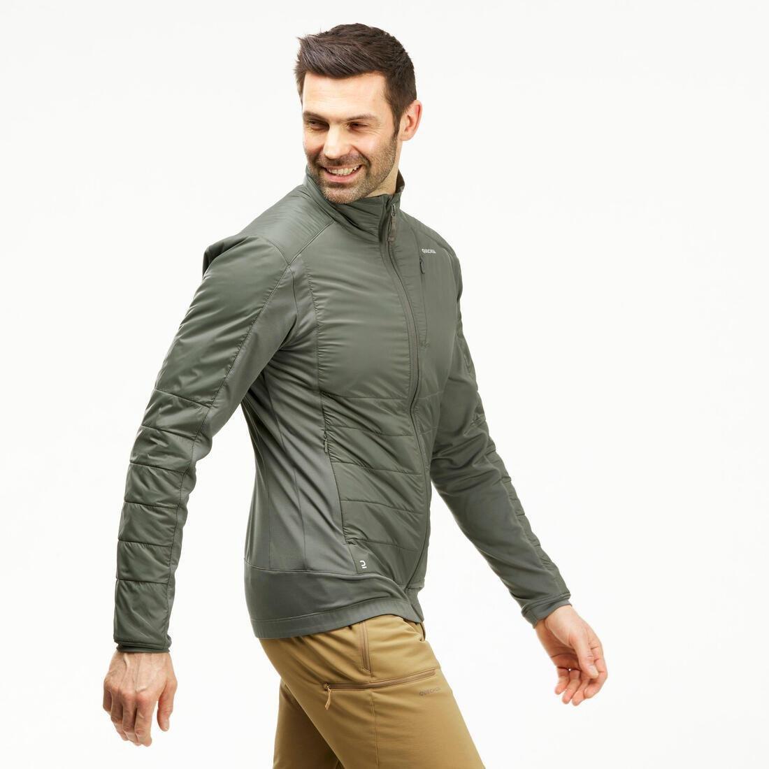 Men Hybrid Warm Hiking Fleece Jacket Sh900 X-Warm, Brown, , large image number 9
