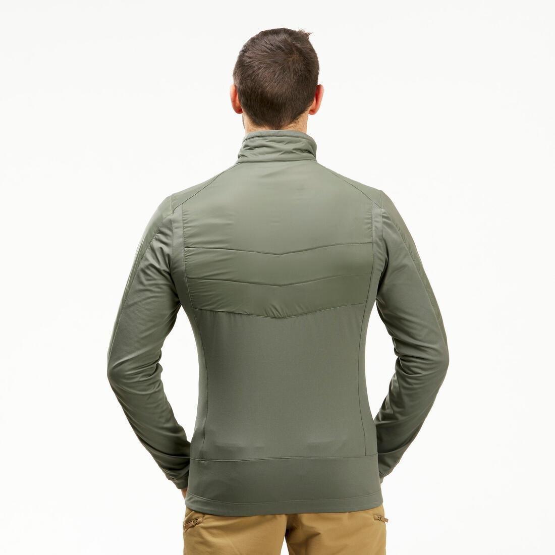 Men Hybrid Warm Hiking Fleece Jacket Sh900 X-Warm, Brown, , large image number 10