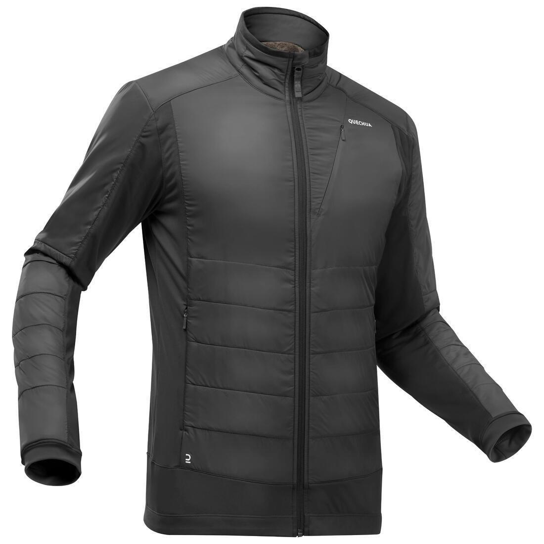 Men Hybrid Warm Hiking Fleece Jacket Sh900 X-Warm, Brown, , large image number 13