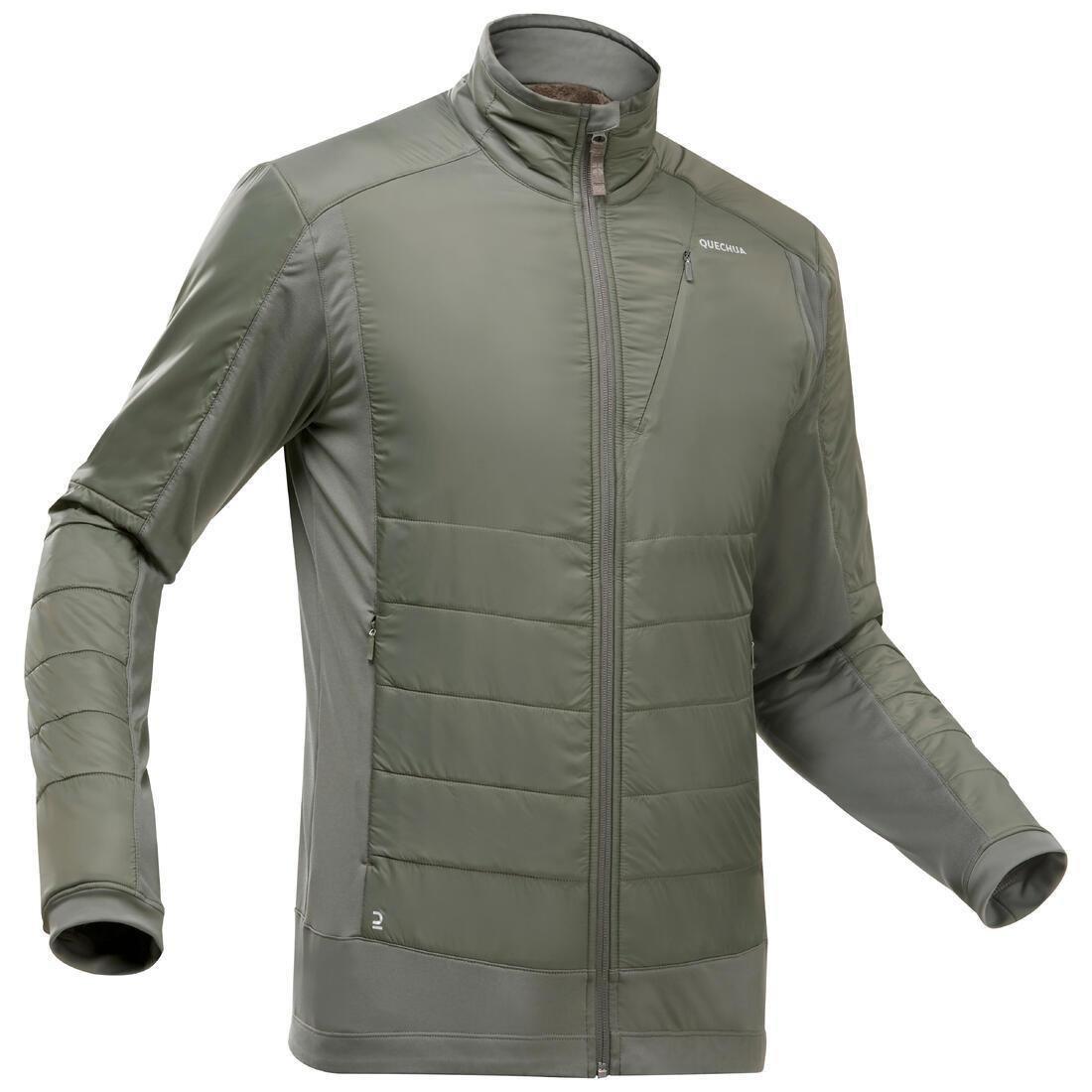 QUECHUA - Men Hybrid Warm Hiking Fleece Jacket Sh900 X-Warm, Black