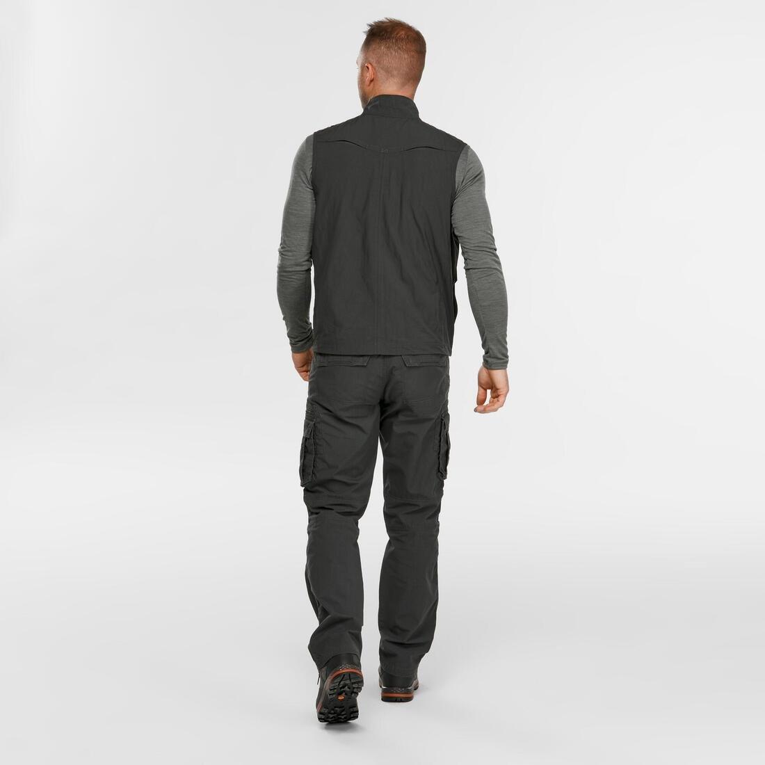 Men's Multi-Pocket Travel Gilet, Grey, No Color, medium