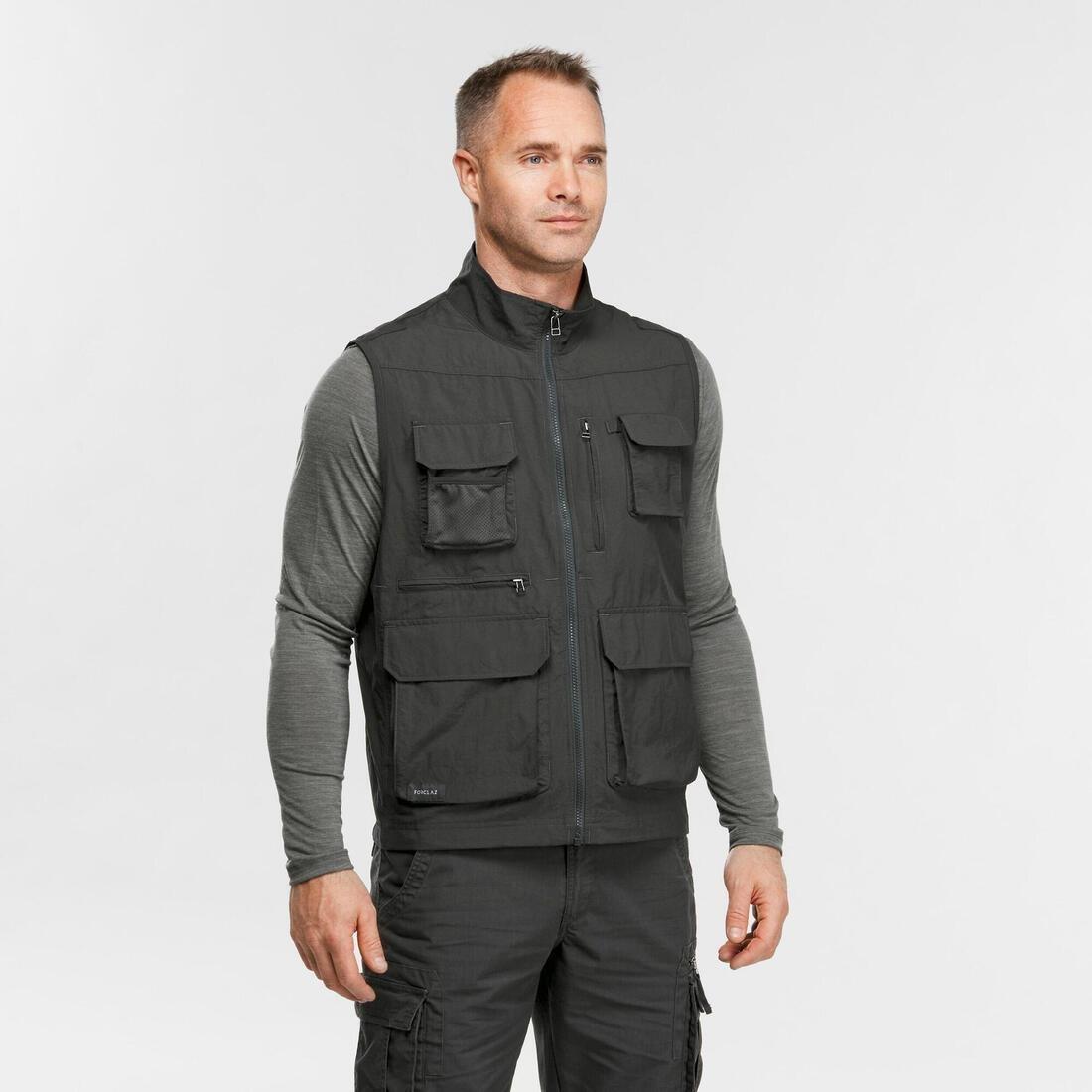 Men's Multi-Pocket Travel Gilet, Grey, , large image number 3
