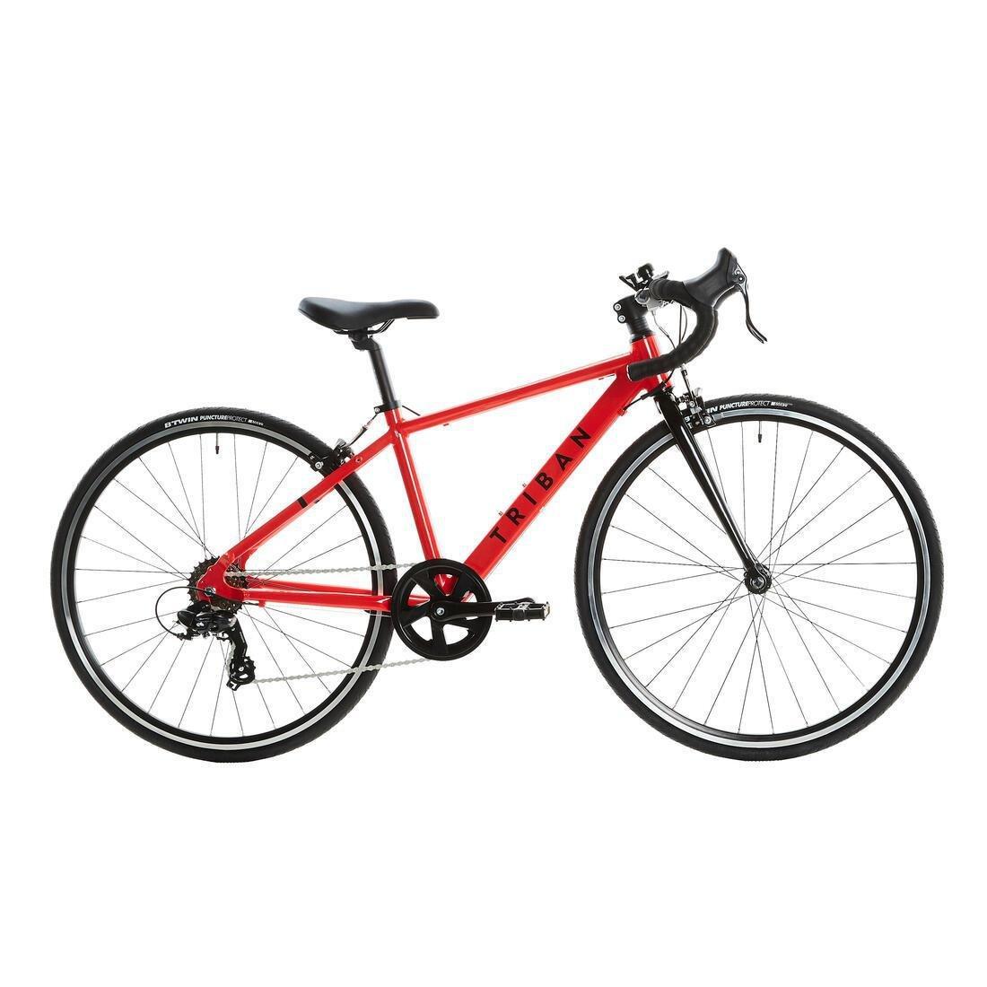 Kids 26-Inch Road Bike Ages 9-12 Triban 100, Red, No Color, large image number 0