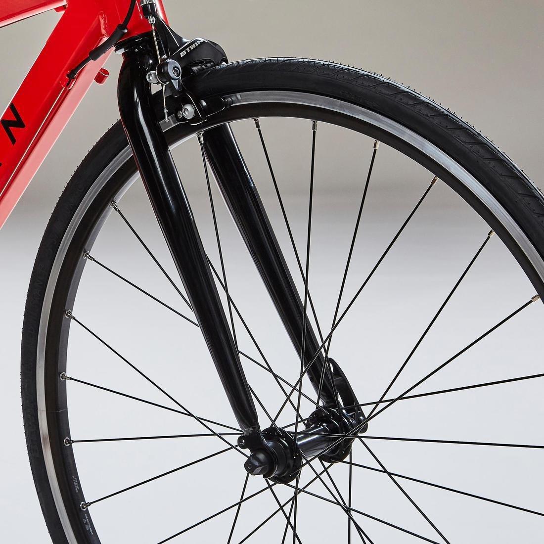 Kids 26-Inch Road Bike Ages 9-12 Triban 100, Red, No Color, large image number 5