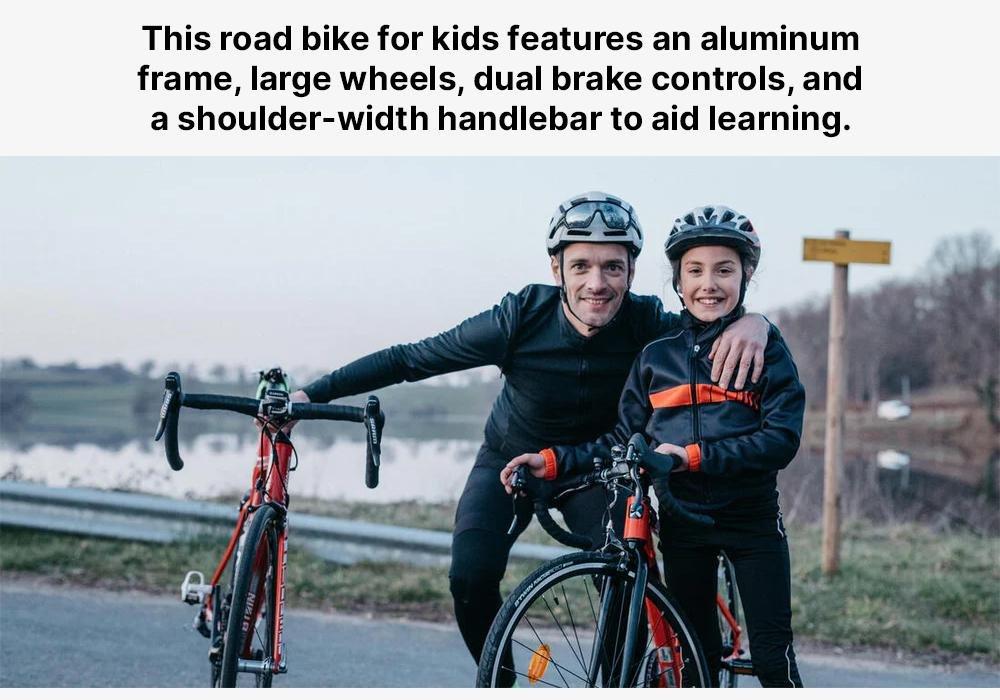Kids 26-Inch Road Bike Ages 9-12 Triban 100, Red, No Color, large image number 19