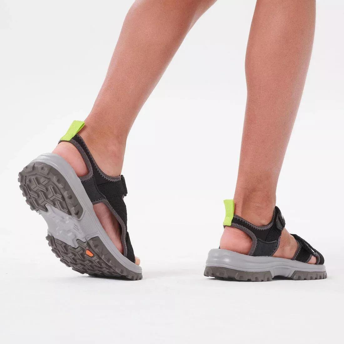 Kids Unisex Hiking Sandals - MH120 TW, Black, No Color, large image number 4