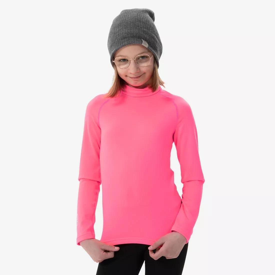 Kids Ski Base Layer Top - Bl500, Orange, , medium