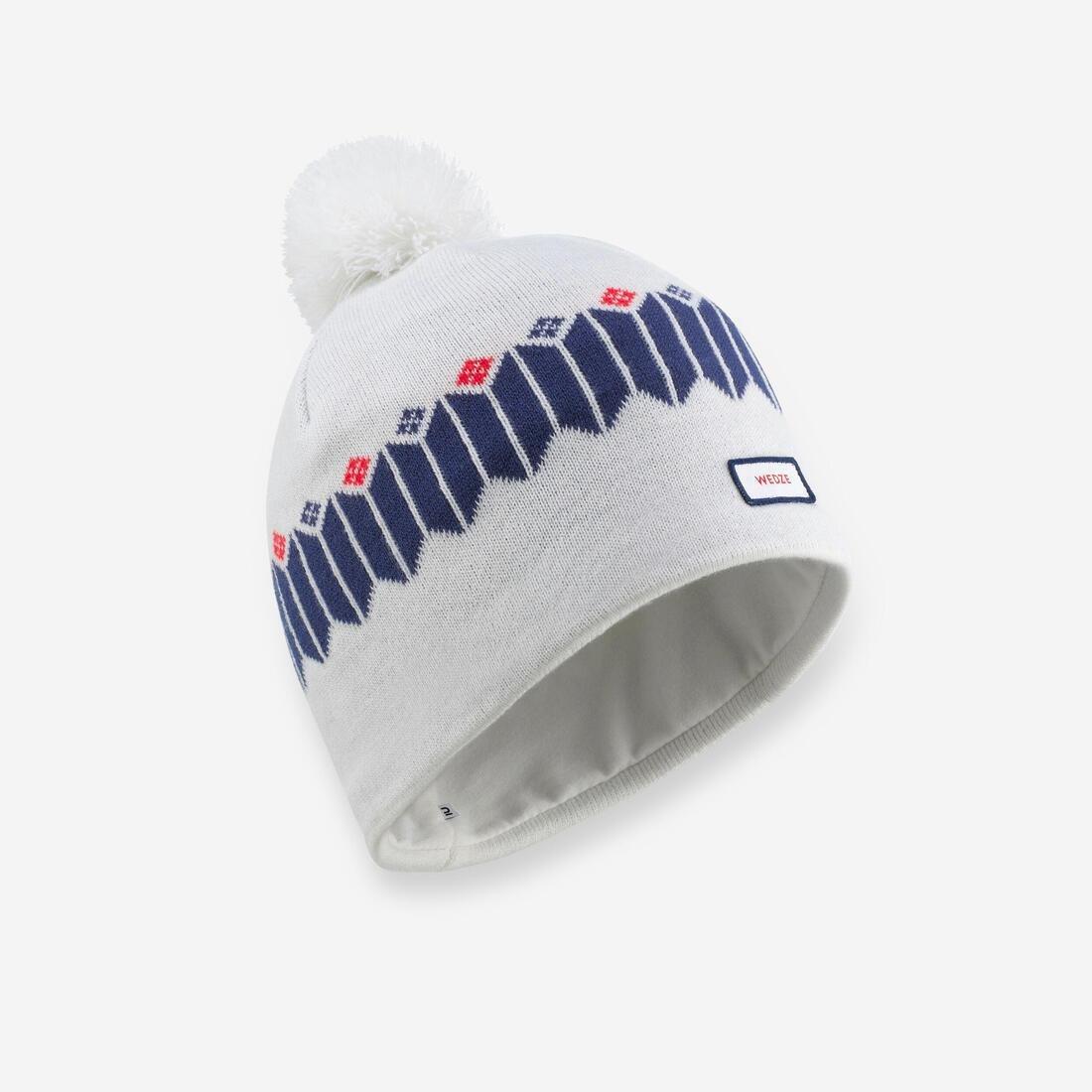 Unisex Ski Hat - Jacquard, White/Blue, No Color, large image number 0