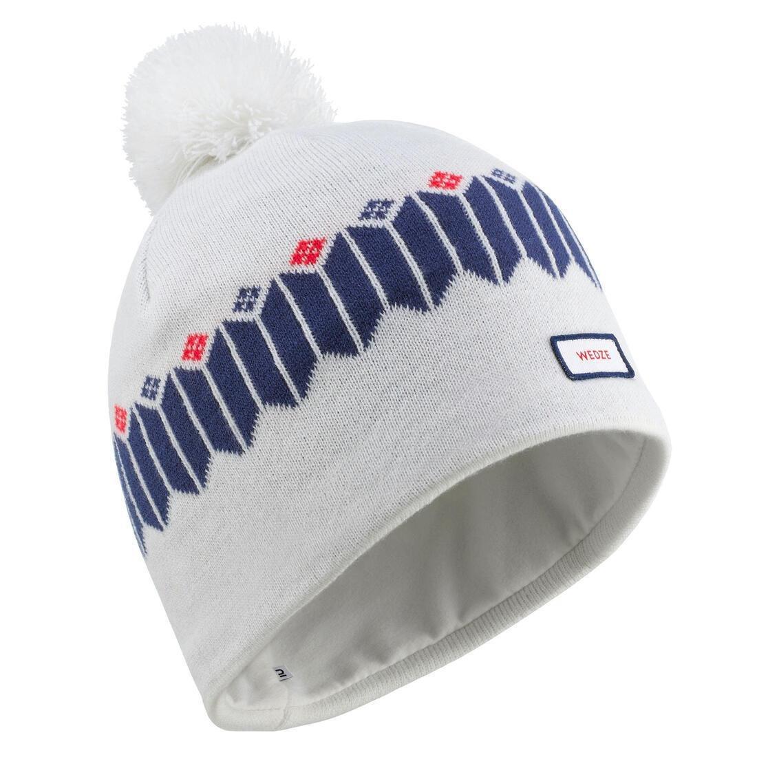 Unisex Ski Hat - Jacquard, White/Blue, No Color, large image number 0