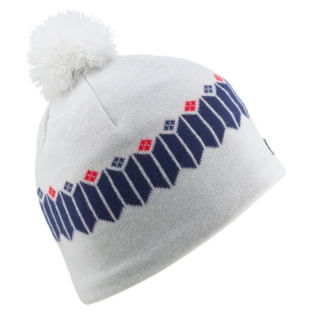 Unisex Ski Hat - Jacquard, White/Blue, No Color, large image number 1