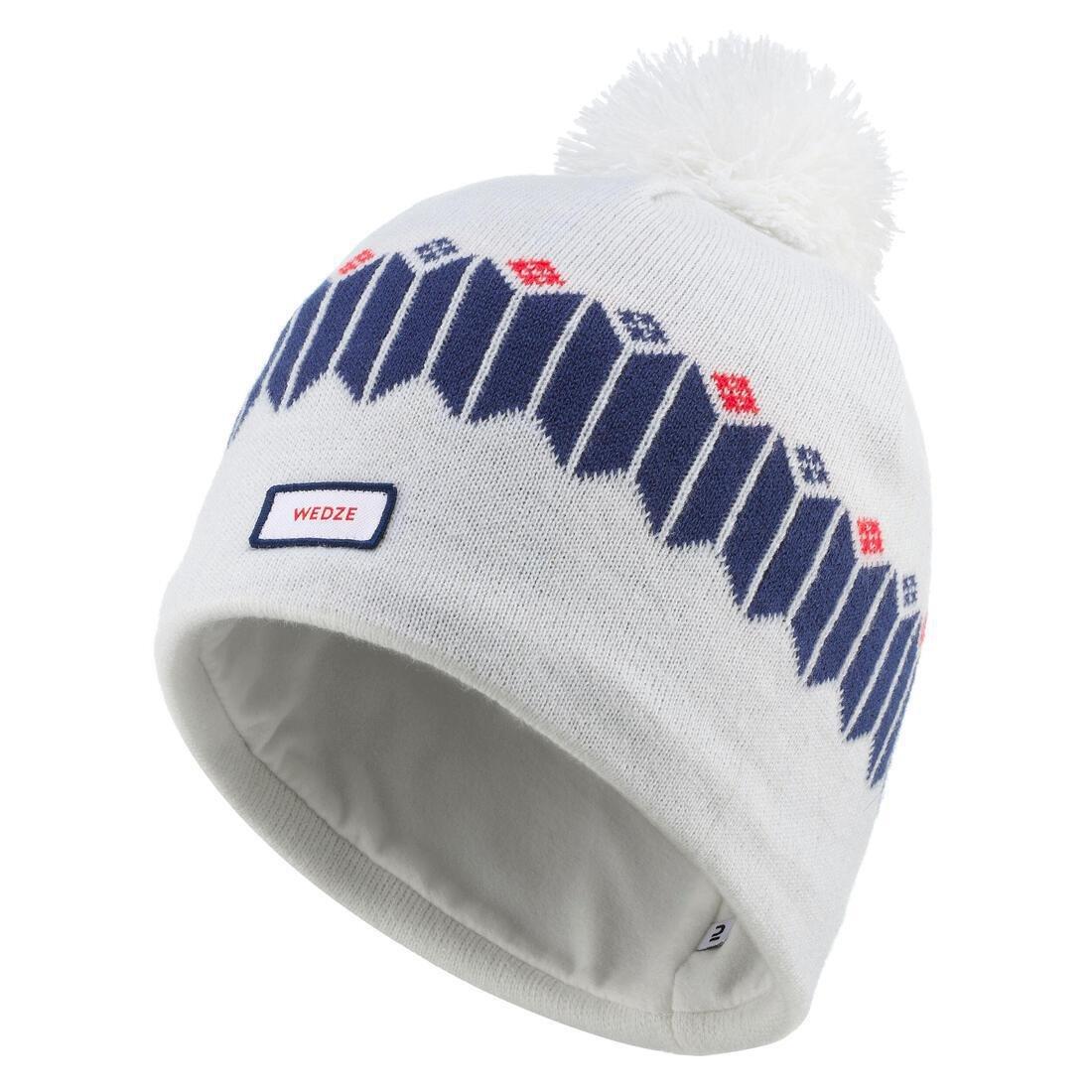 Unisex Ski Hat - Jacquard, White/Blue, No Color, large image number 3