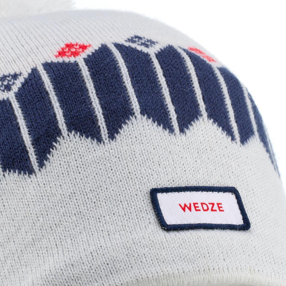 Unisex Ski Hat - Jacquard, White/Blue, No Color, large image number 5