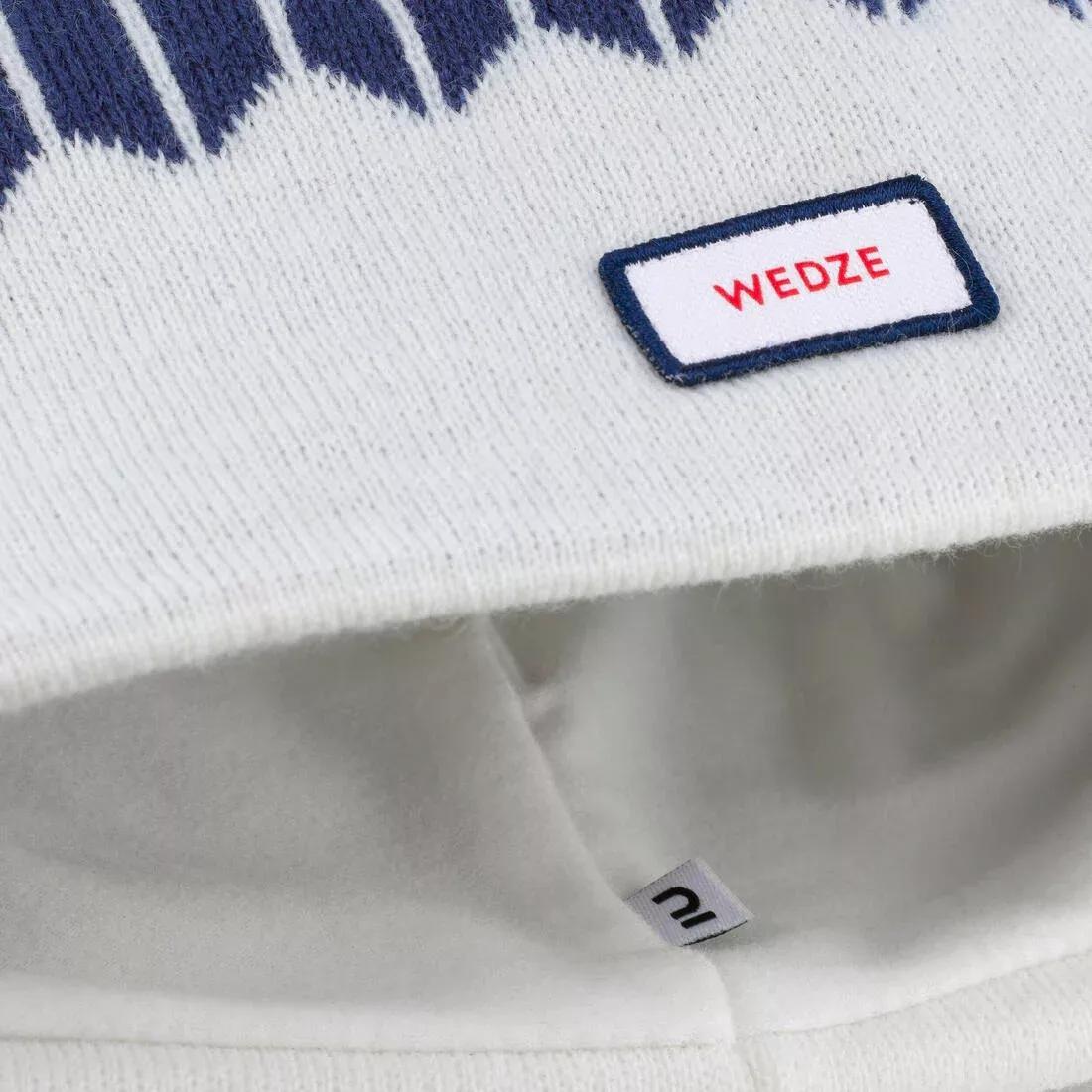 Unisex Ski Hat - Jacquard, White/Blue, No Color, large image number 6