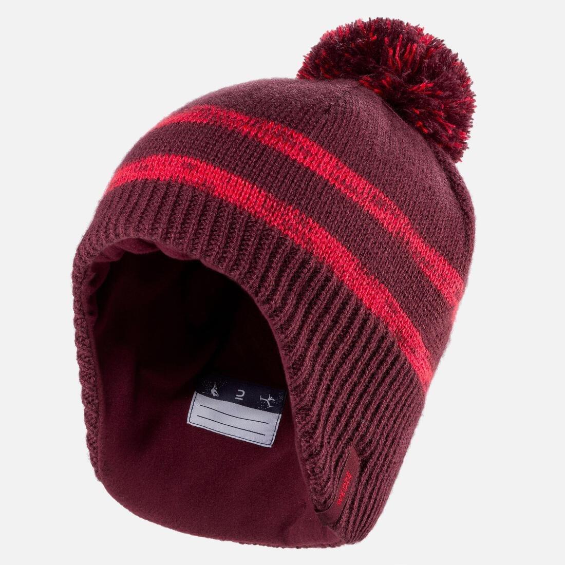BORDEAUX KIDS' SKI HAT - FLAP, No Color, large image number 10