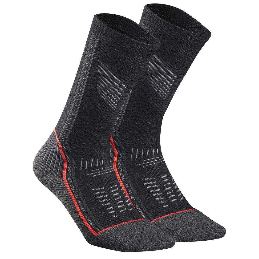 BLACK Warm hiking socks, MH900 Mountain Mid - Grey, , large image number 1