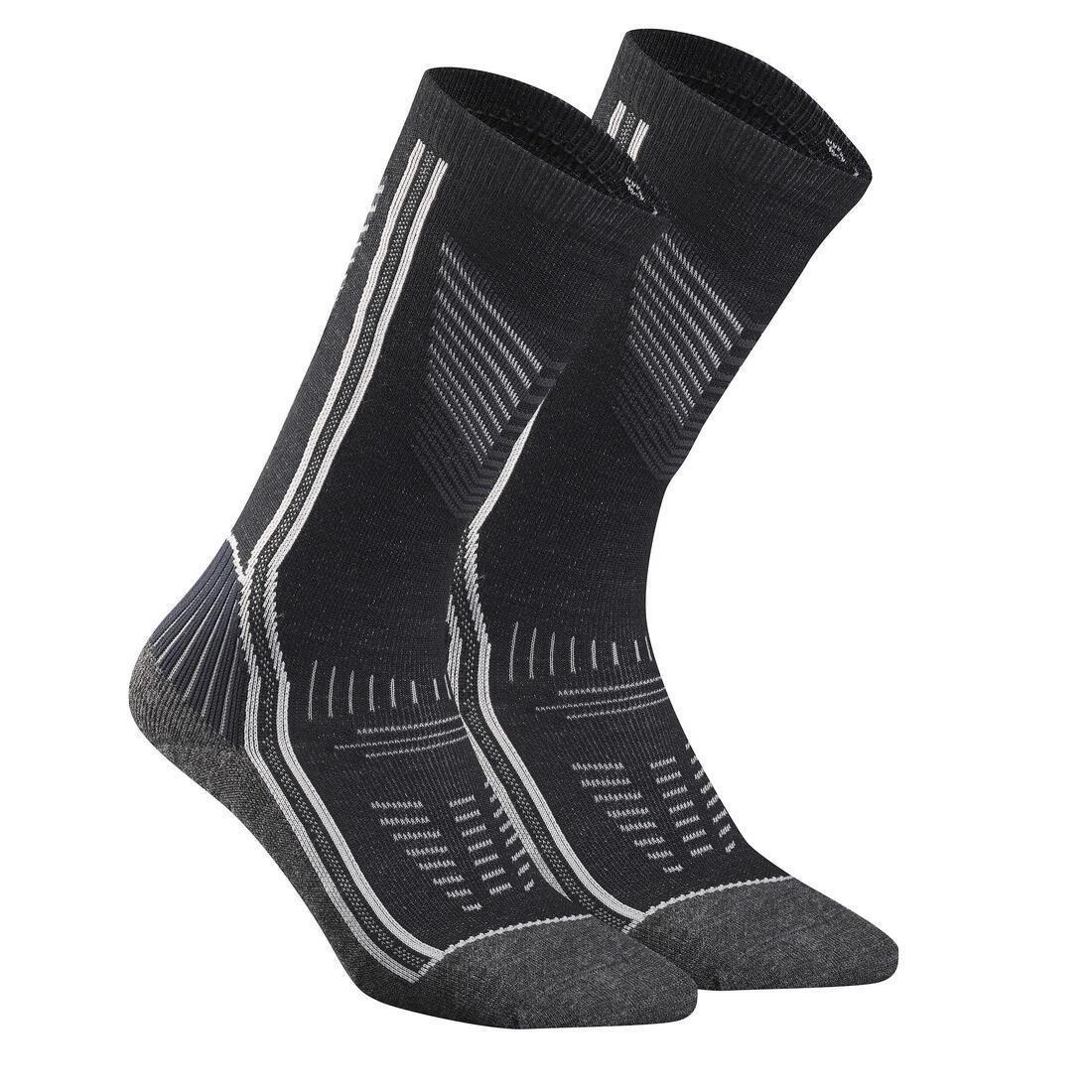 BLACK Warm hiking socks, MH900 Mountain Mid - Grey, , large image number 2