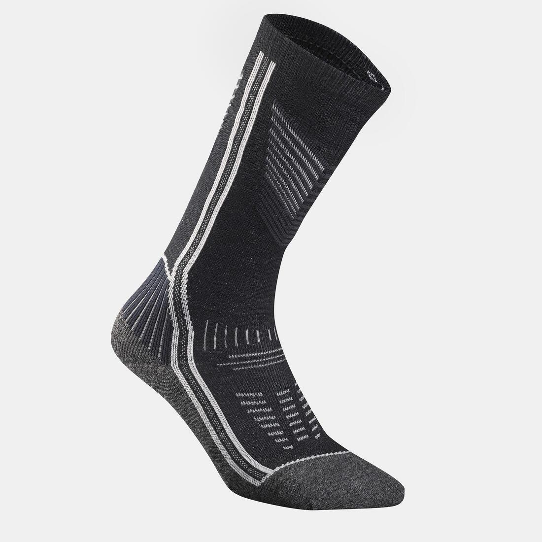 BLACK Warm hiking socks, MH900 Mountain Mid - Grey, , large image number 3
