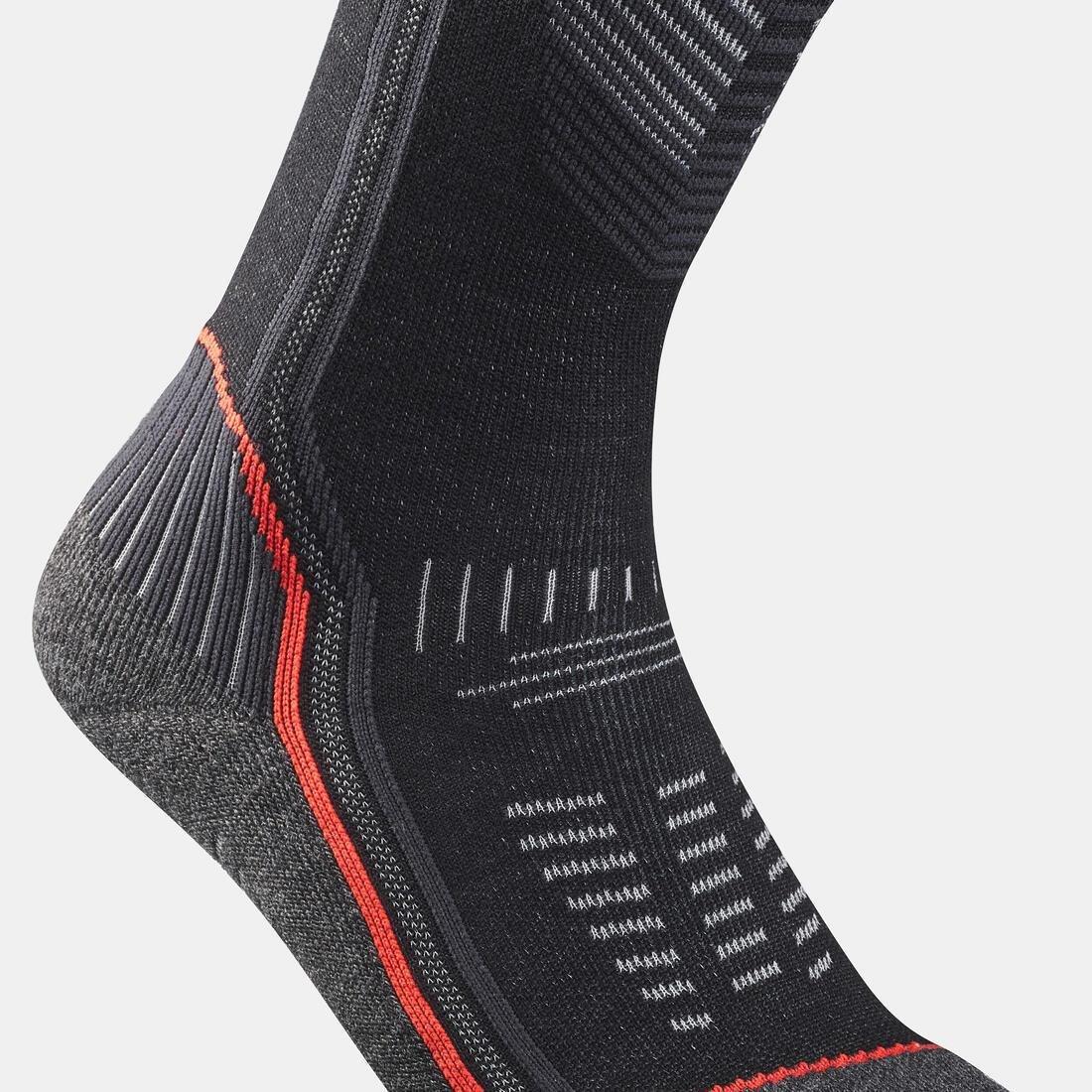 BLACK Warm hiking socks, MH900 Mountain Mid - Grey, , large image number 5