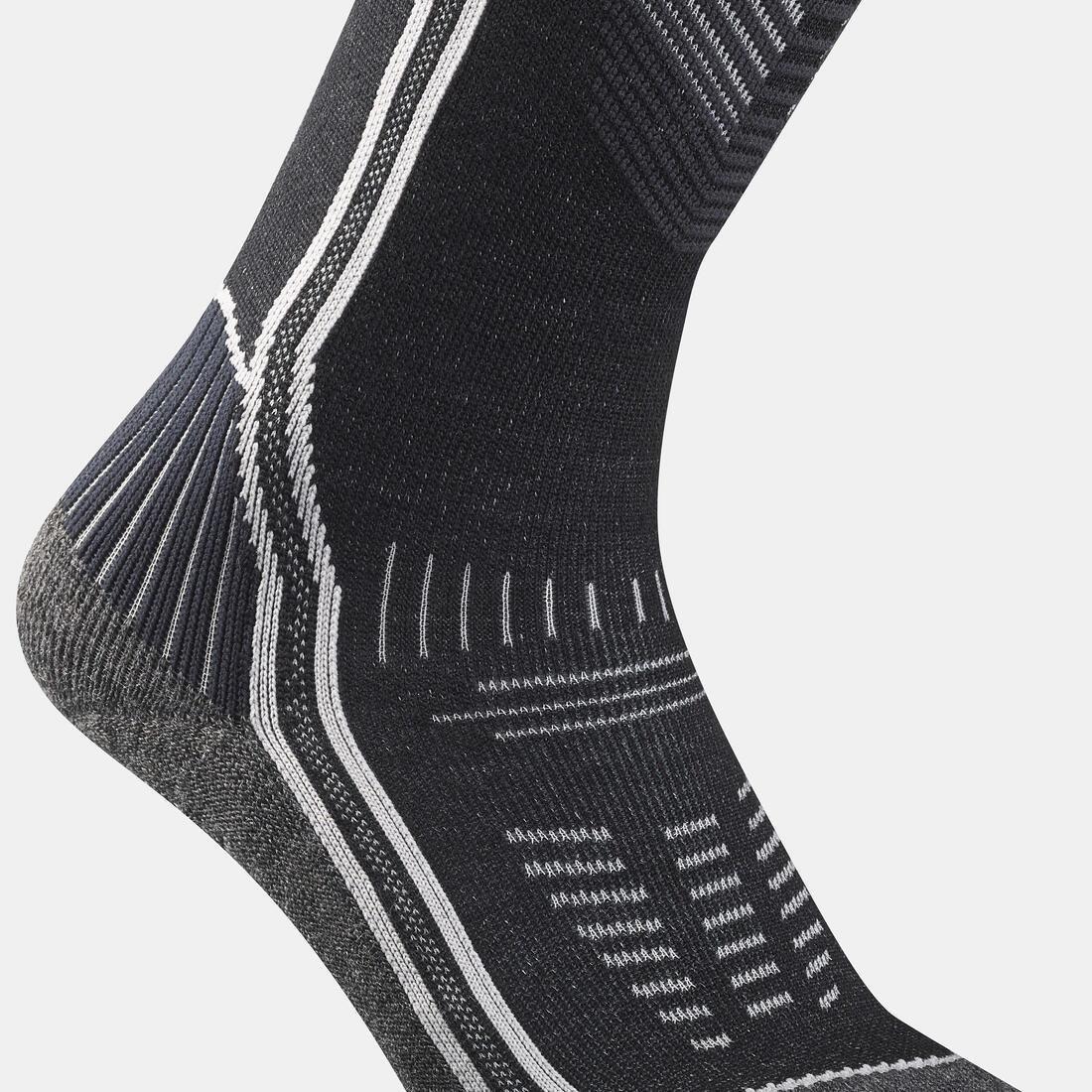 BLACK Warm hiking socks, MH900 Mountain Mid - Grey, , large image number 6