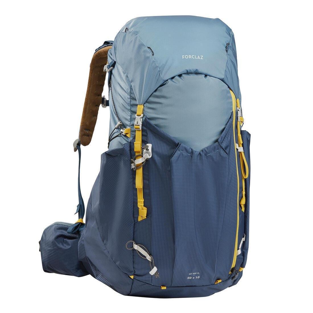 Men Ultralight Trekking Backpack 50+10 L - Mt900 Ul, Blue, No Color, large image number 0