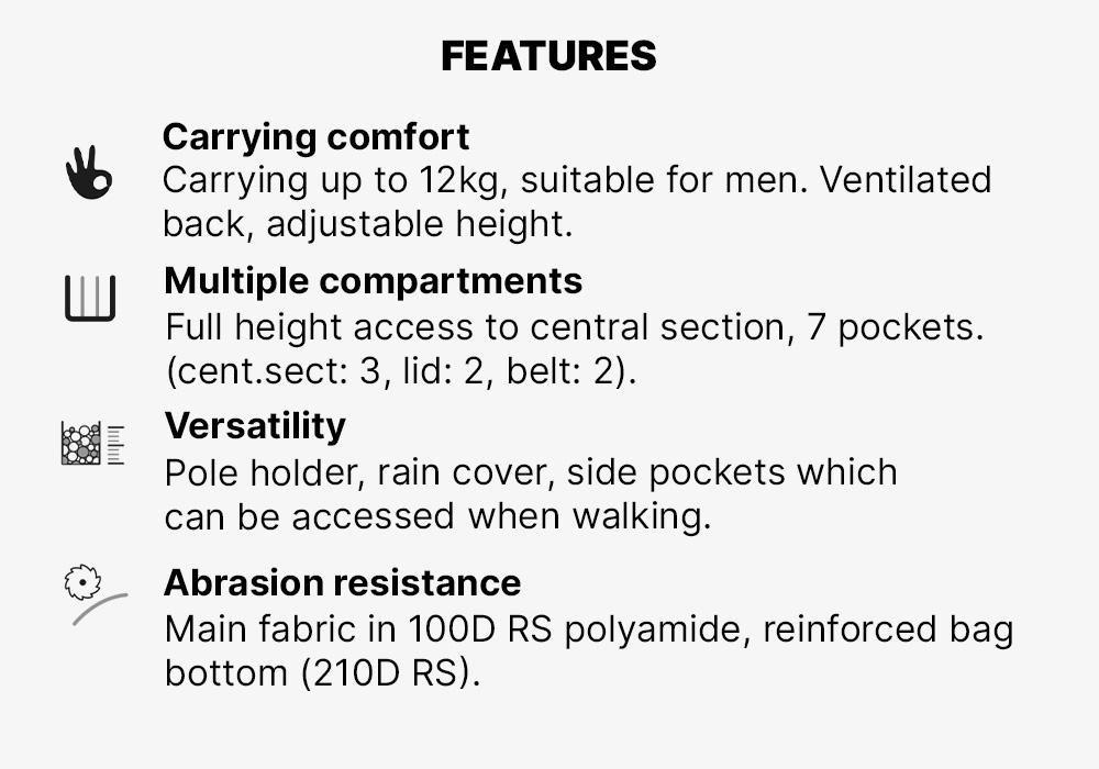 Men Ultralight Trekking Backpack 50+10 L - Mt900 Ul, Blue, No Color, large image number 15