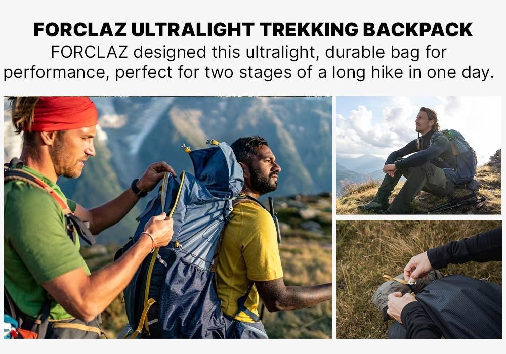 Men Ultralight Trekking Backpack 50+10 L - Mt900 Ul, Blue, No Color, large image number 18