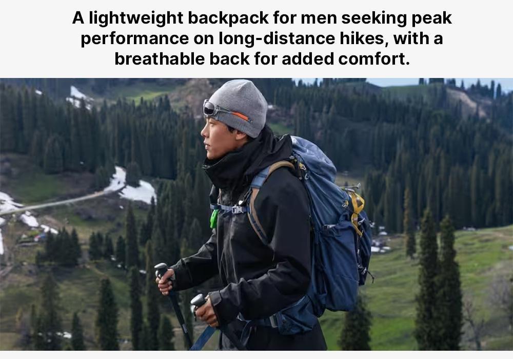 Men Ultralight Trekking Backpack 50+10 L - Mt900 Ul, Blue, No Color, large image number 19