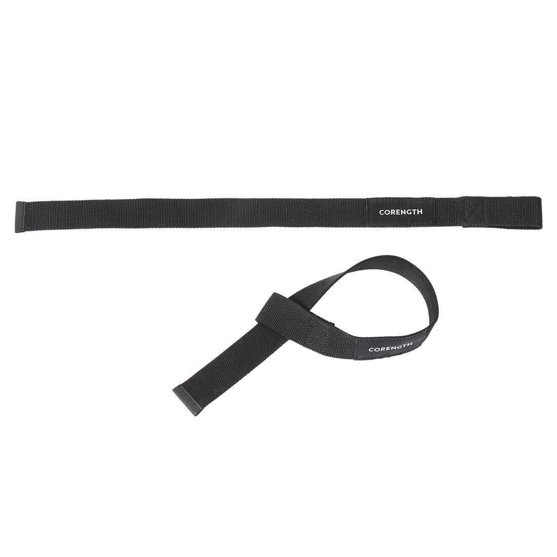 DOMYOS - Weight Training Lifting Strap, Black