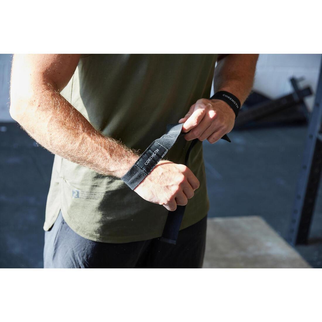 Weight Training Lifting Strap, Black, No Color, large image number 3