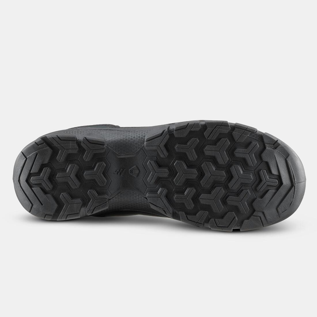 Kids Boy Lace-Up Hiking Shoes Mh100 Mid From Size 2 To 5, Grey, No Color, medium