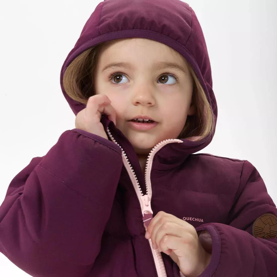 Kids Girls Hiking Padded Jacket, Purple, , large image number 10