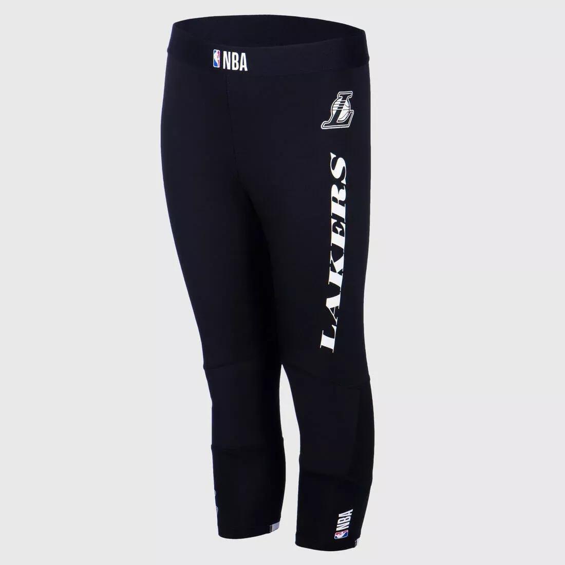 Boys'/Girls' Capri Basketball Leggings - NBA Los Angeles Lakers, Black, No Color, medium