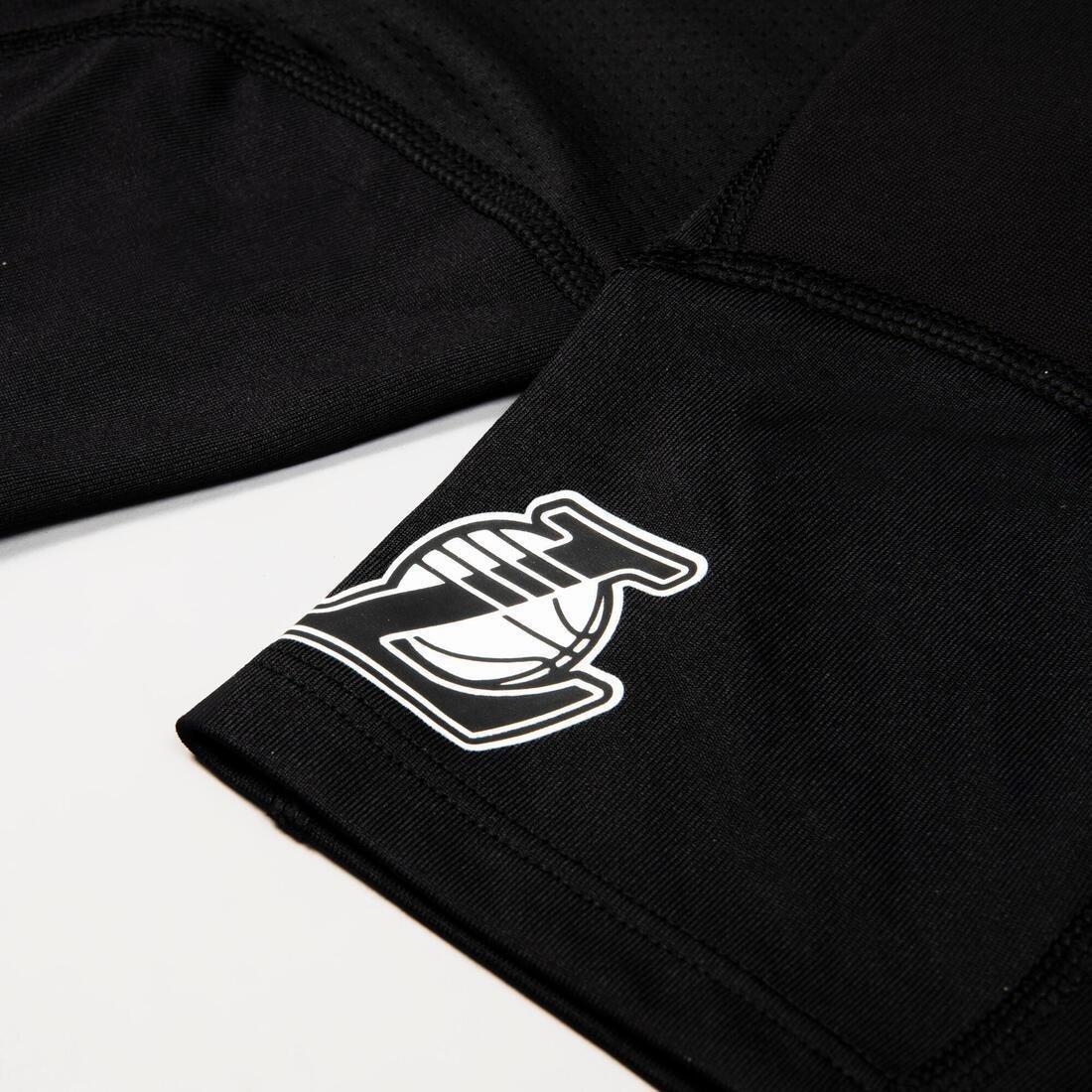 Kids Unisex Capri Basketball Leggings - NBA Los Angeles Lakers, Black, No Color, large image number 3