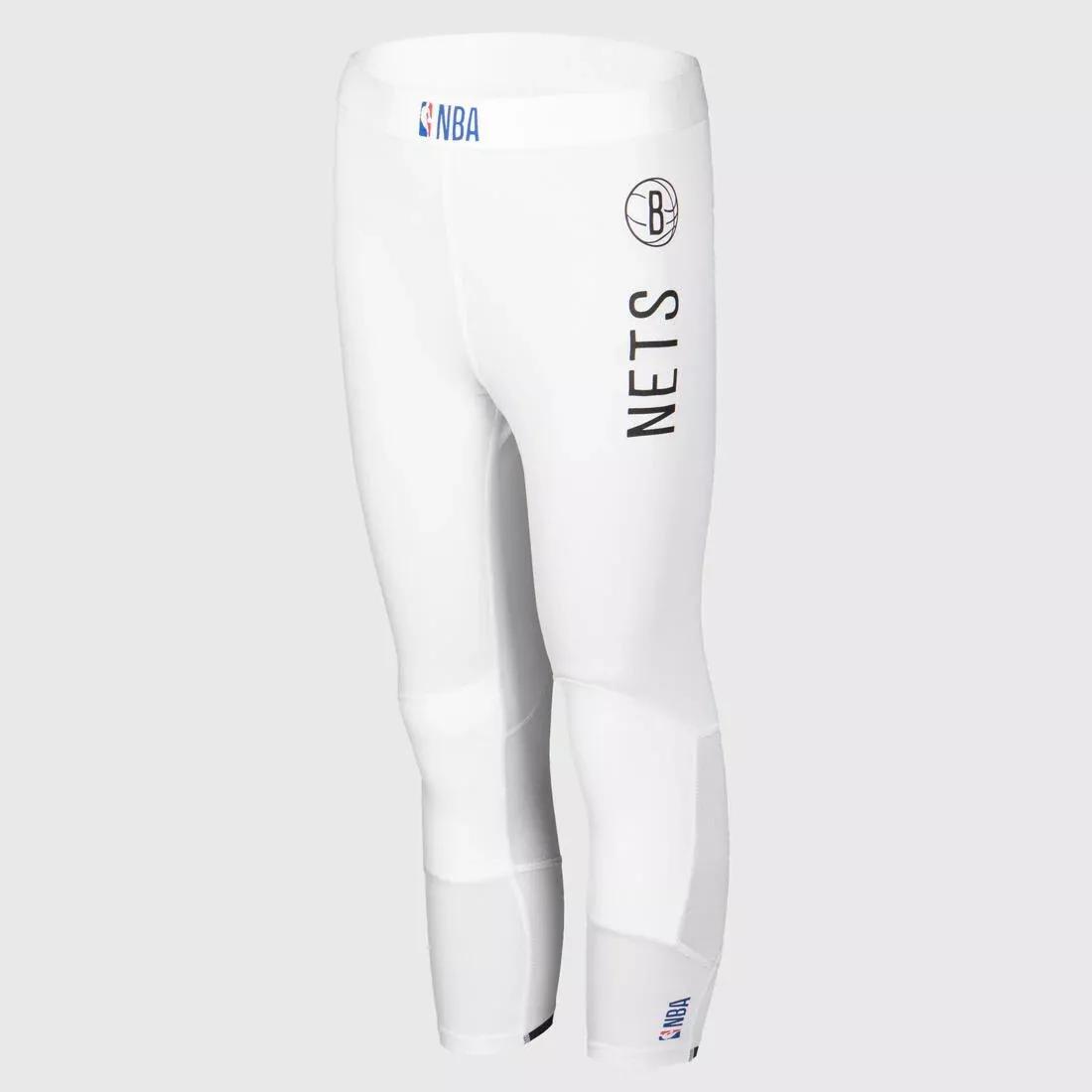 Kids Unisex Capri Basketball Leggings - Black/Nba Los Angeles Lakers, White, No Color, medium