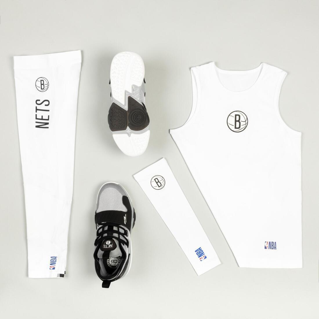 Kids Unisex Capri Basketball Leggings - NBA Los Angeles Lakers, White, No Color, large image number 12