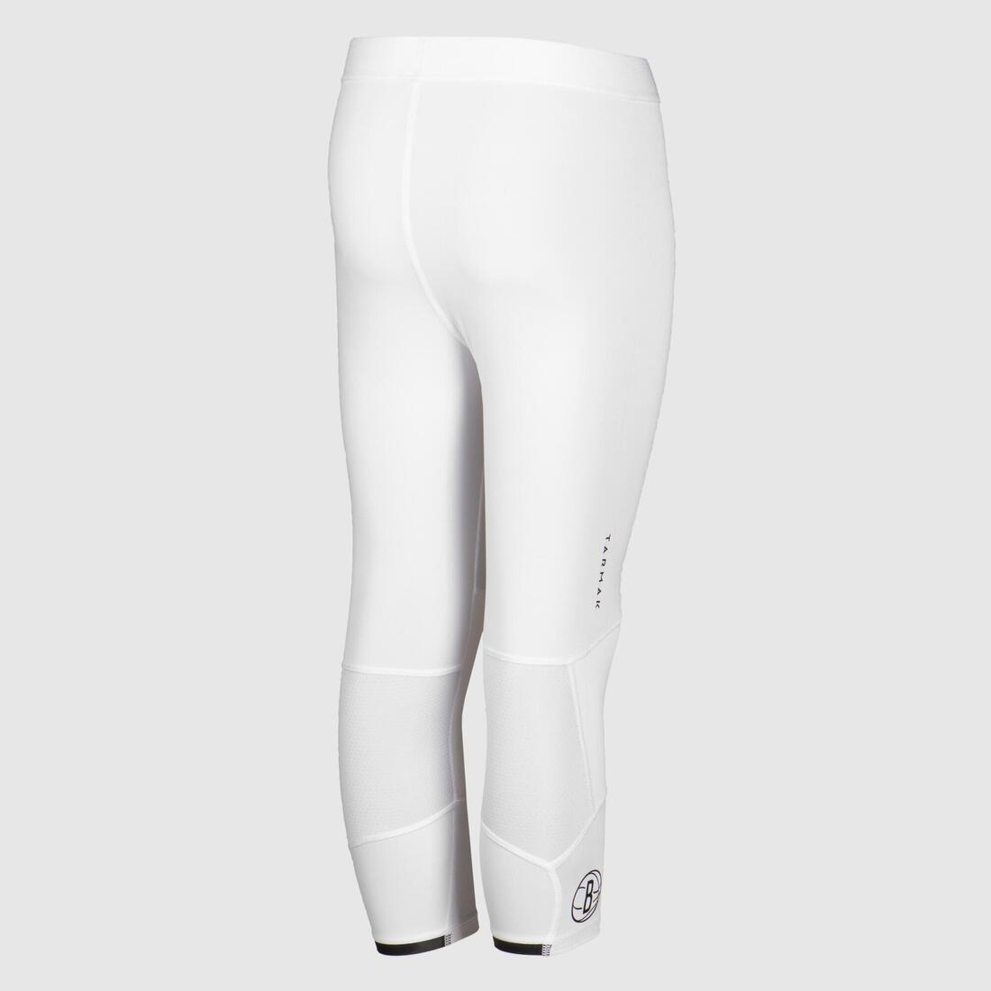 Kids Unisex Capri Basketball Leggings - Black/Nba Los Angeles Lakers, White, No Color, large image number 14