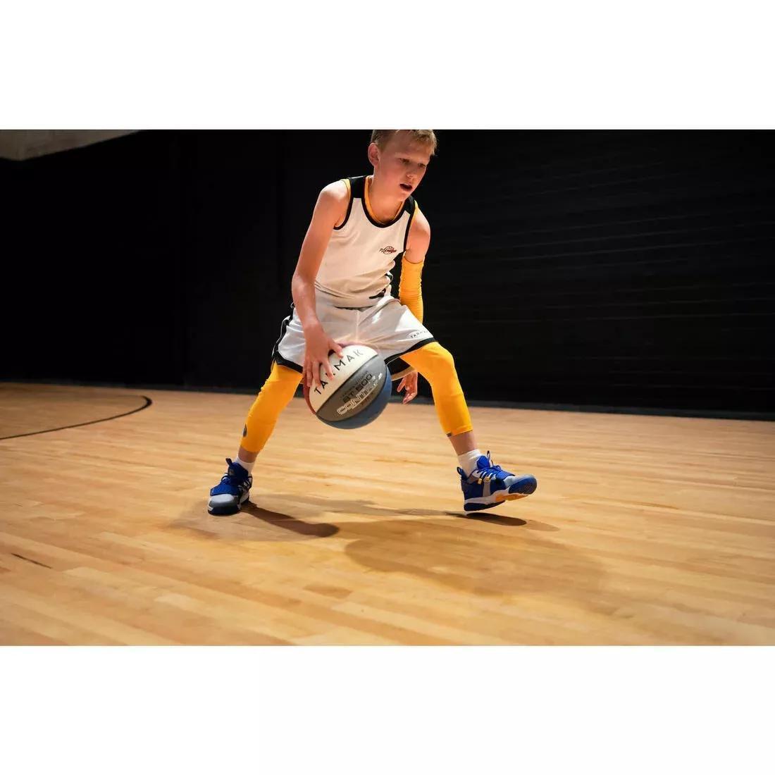 Kids' Basketball Shoes SS500M - Black NBA, White, No Color, large image number 9