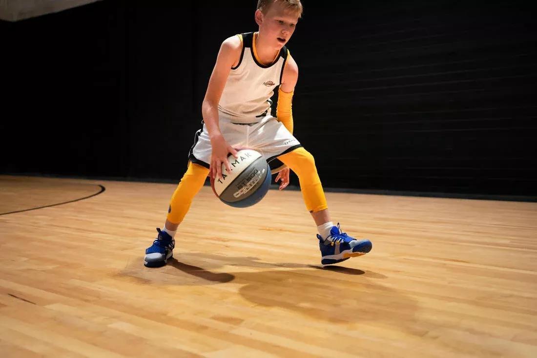 Kids' Basketball Shoes SS500M - Black NBA, White, No Color, large image number 11