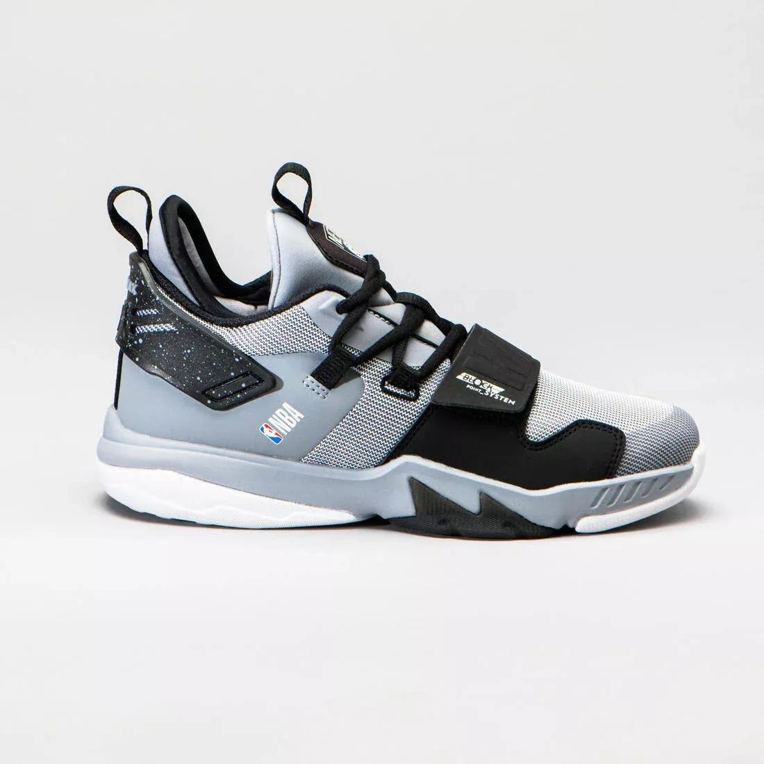 Kids' Basketball Shoes SS500M - Black NBA, White, No Color, large image number 12