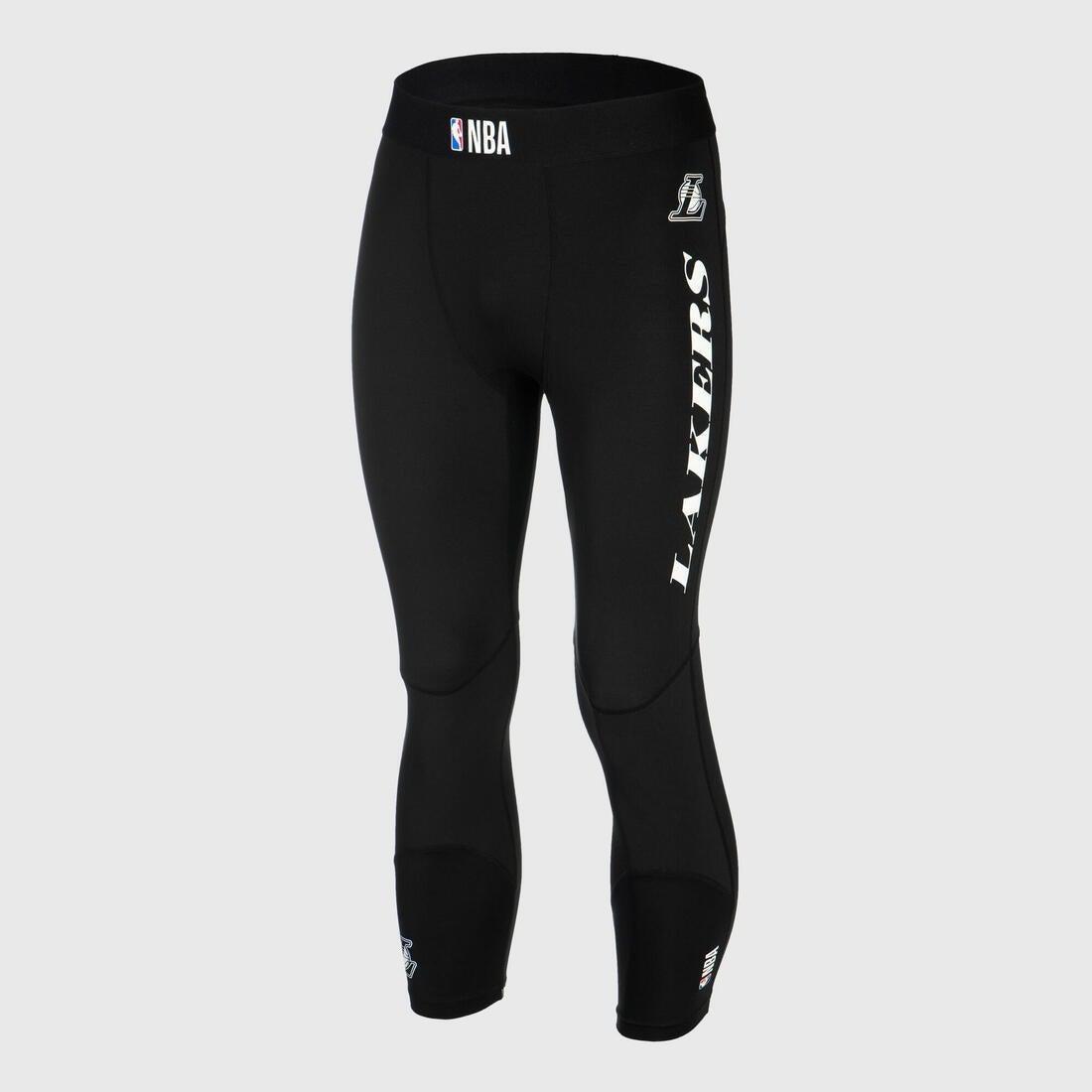 Men's Base Layer Capri Basketball Leggings, Black, No Color, large image number 1