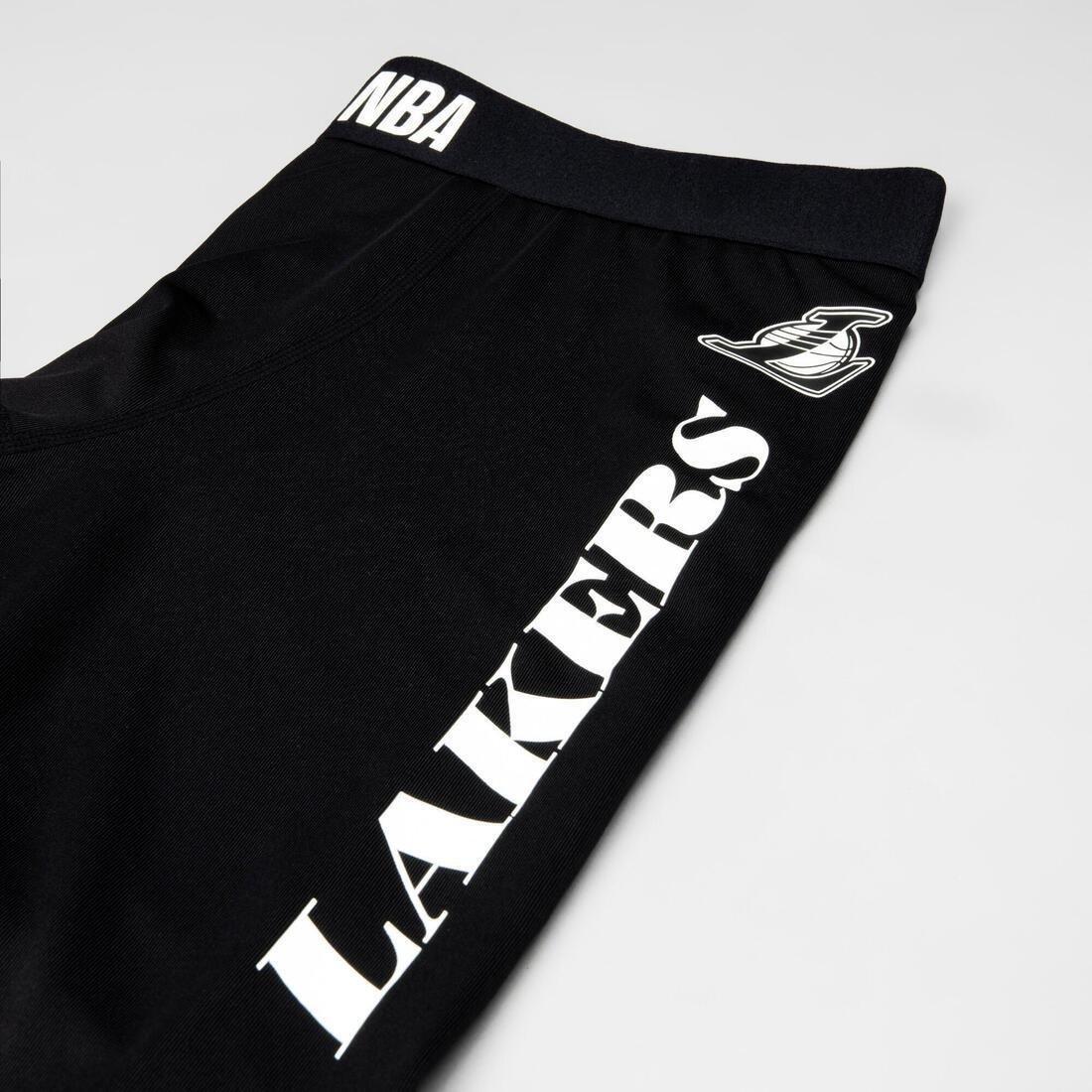 Men's Base Layer Capri Basketball Leggings, Black, No Color, large image number 3