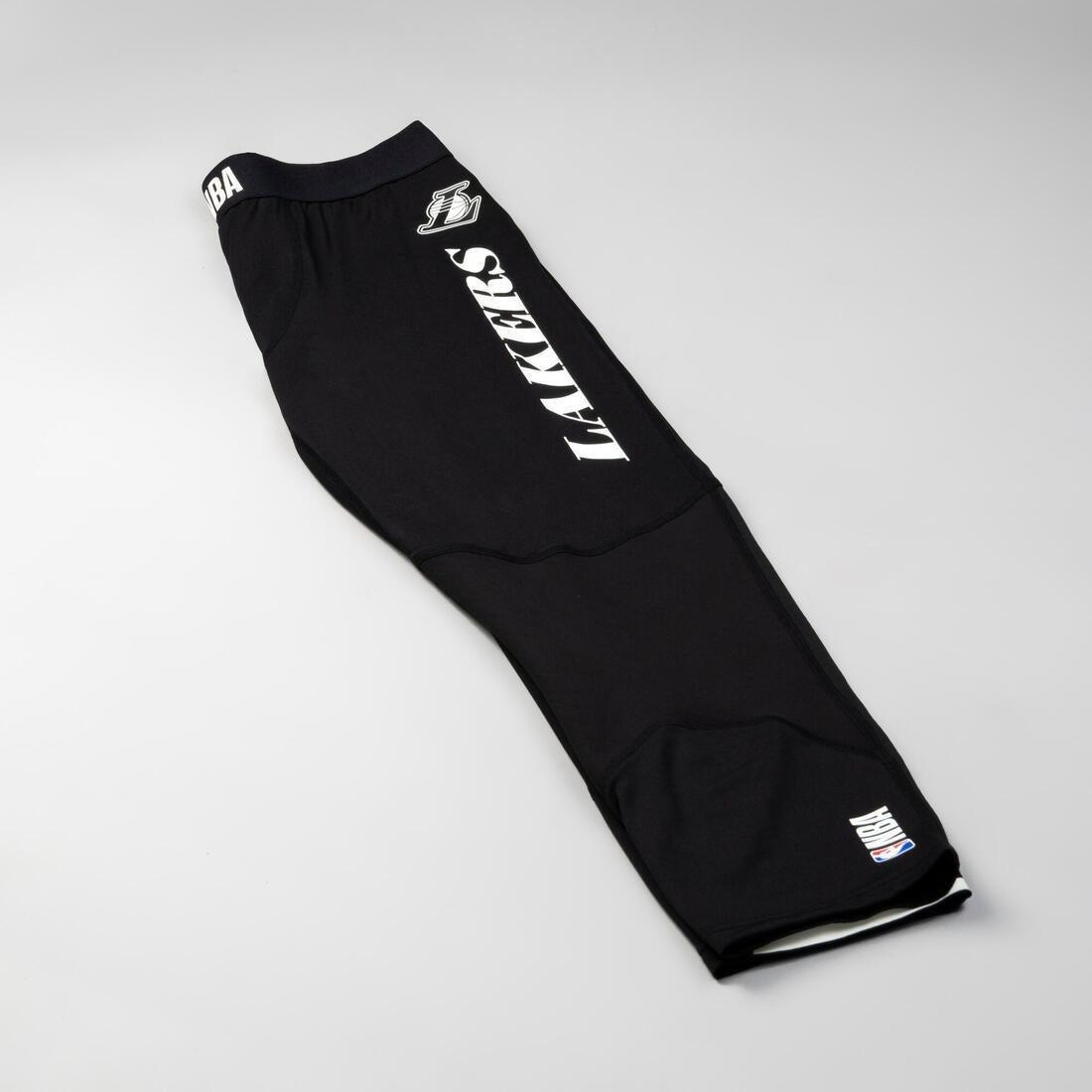Men's Base Layer Capri Basketball Leggings, Black, No Color, large image number 5