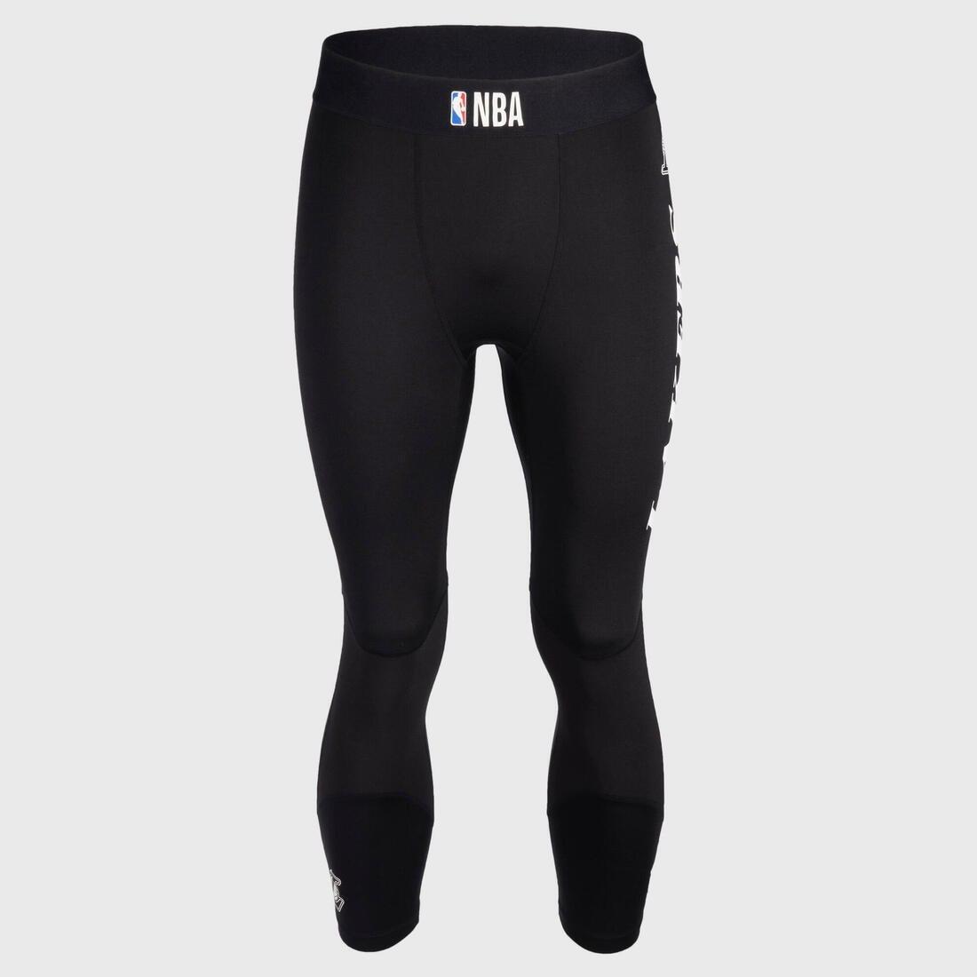 Men Base Layer Capri Basketball Leggings, Black, No Color, large image number 14