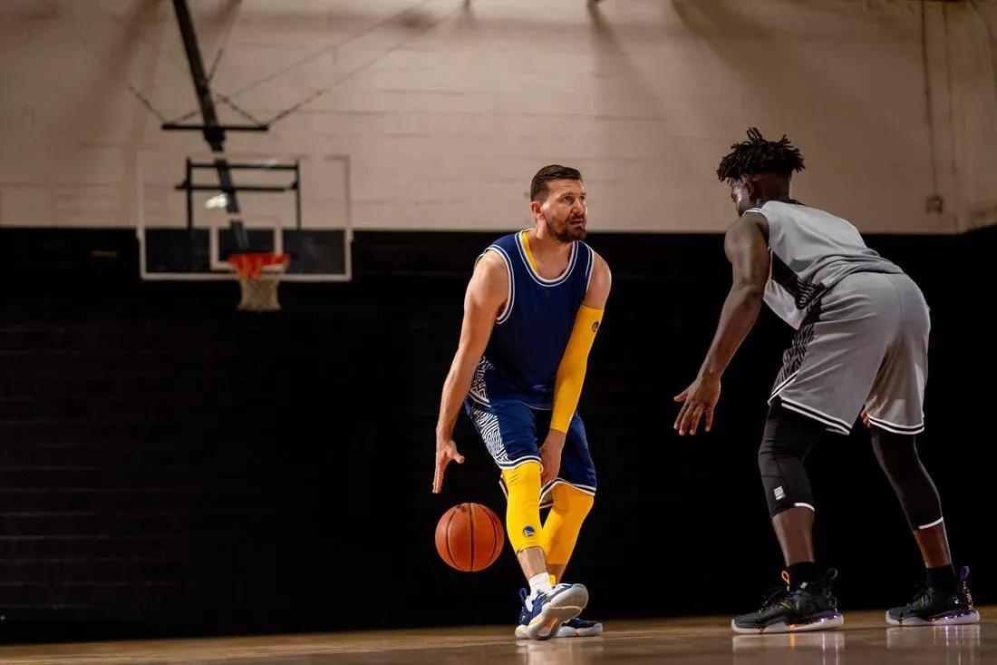 Mens Slim FitBasketball Base Layer Jersey Ut500, Sunflower, No Color, large image number 2