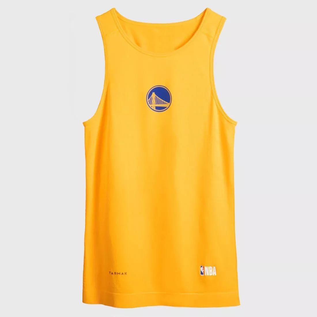 Mens Slim FitBasketball Base Layer Jersey Ut500, Sunflower, No Color, large image number 9